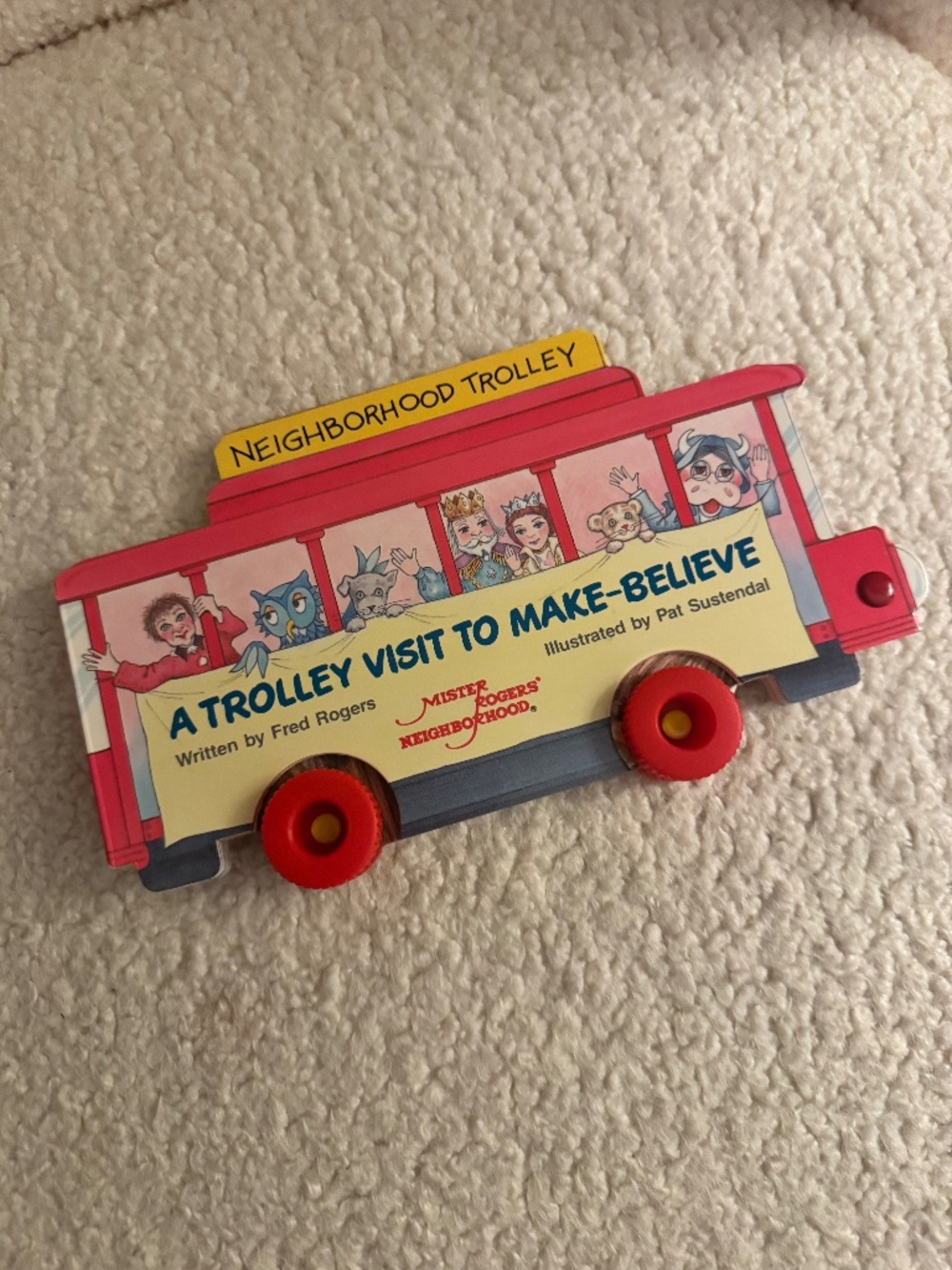 Vintage 1987 Mister Rogers' Neighborhood Trolley Board Book